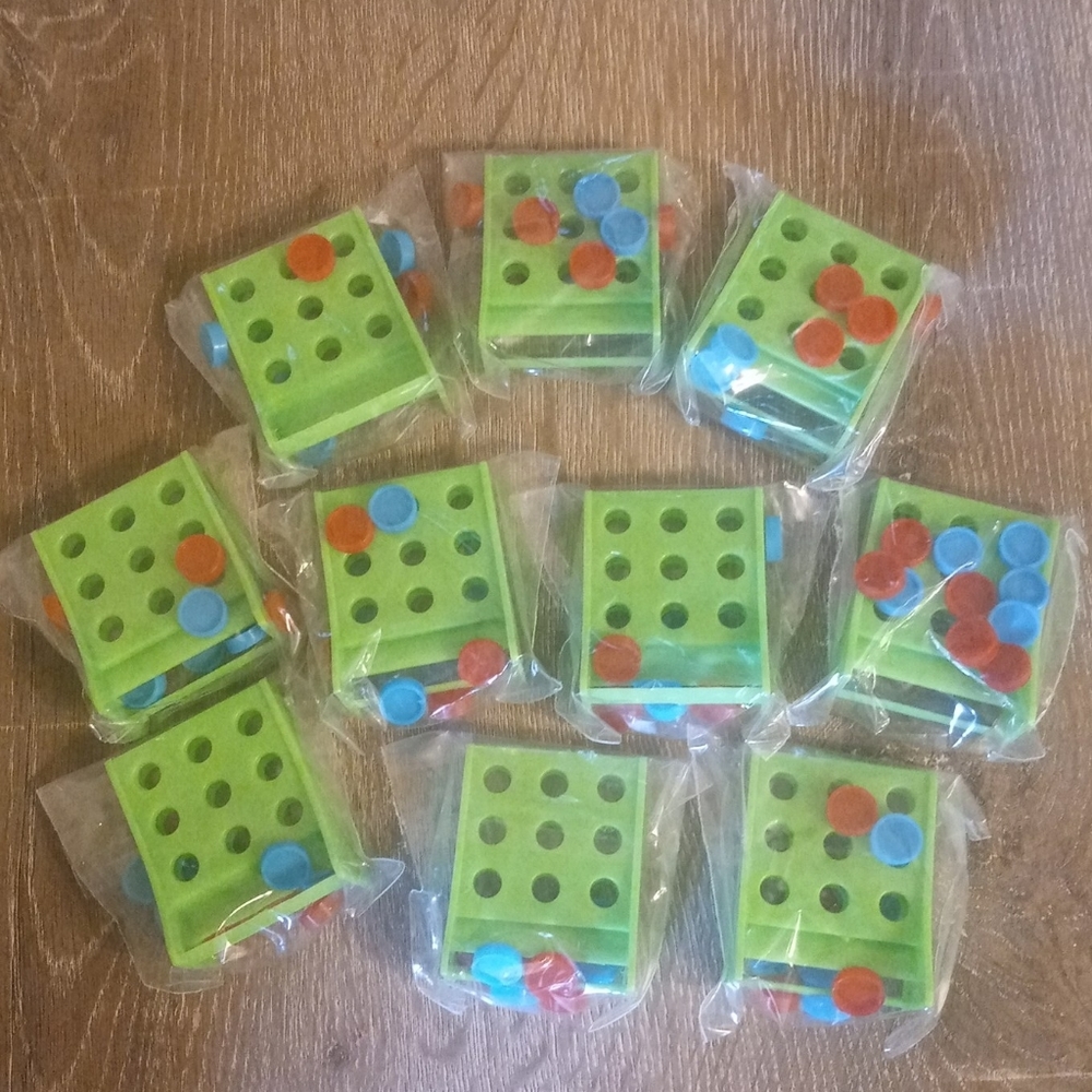 Mini Party Favor Games - Three In A Row -Set of 10